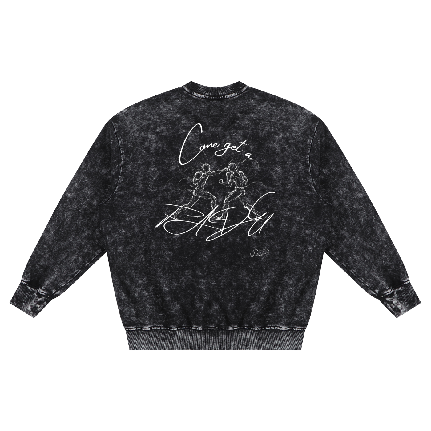 "Come Get a Fade" Hand-Frayed Sweatshirt