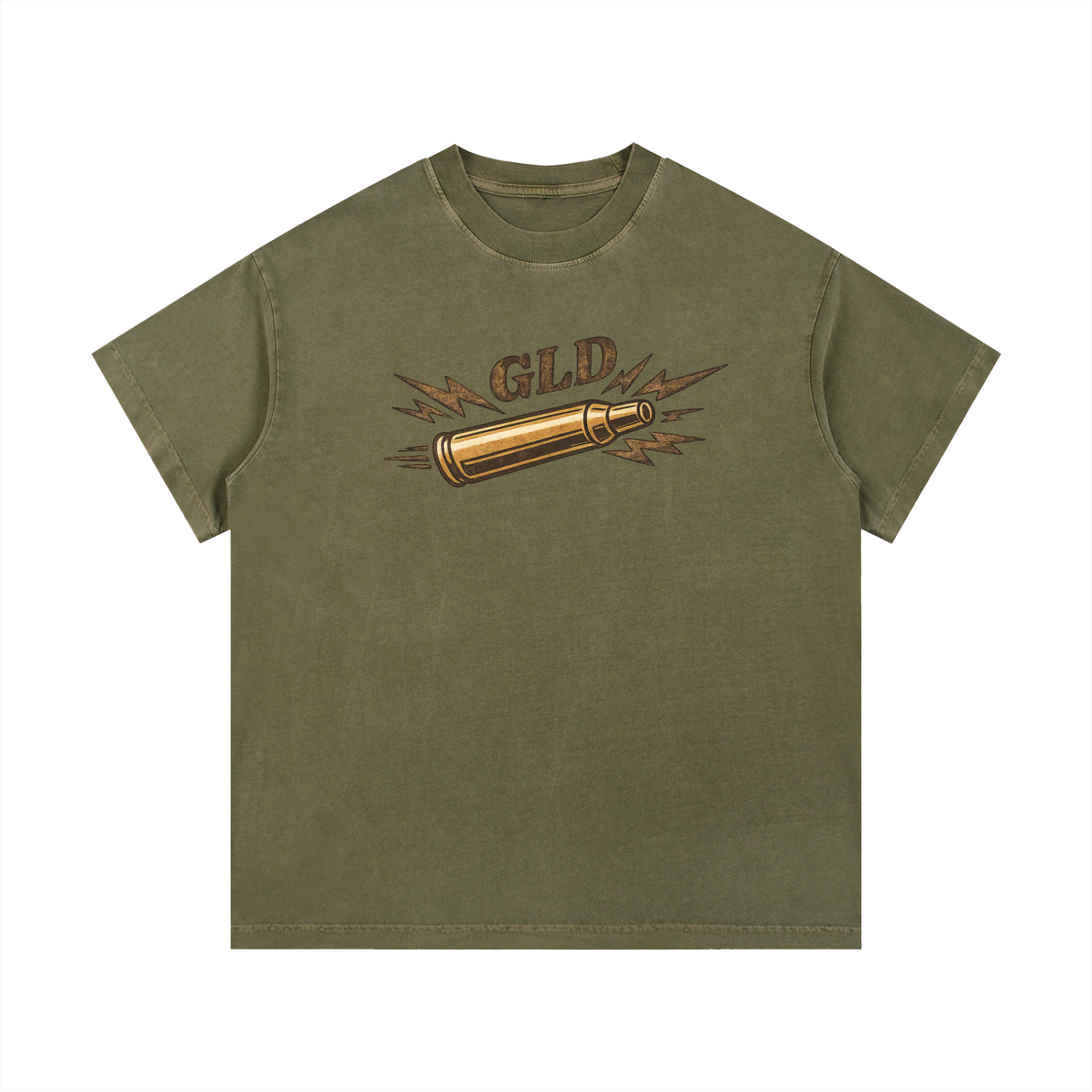 "SHELL SHOCK" Vintage Wash Cotton T-Shirt