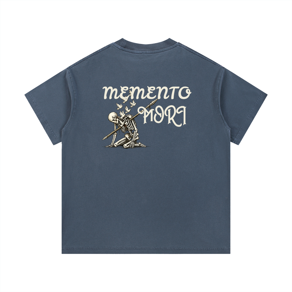 "Memento Mori" Vintage Wash Cotton T-Shirt