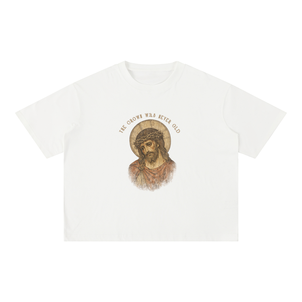 "Golgotha" Mineral Wash Boxy Cotton T-Shirt
