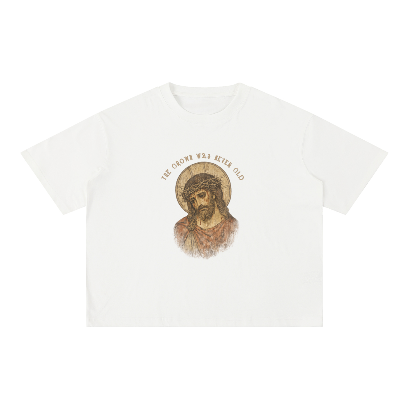 "Golgotha" Mineral Wash Boxy Cotton T-Shirt
