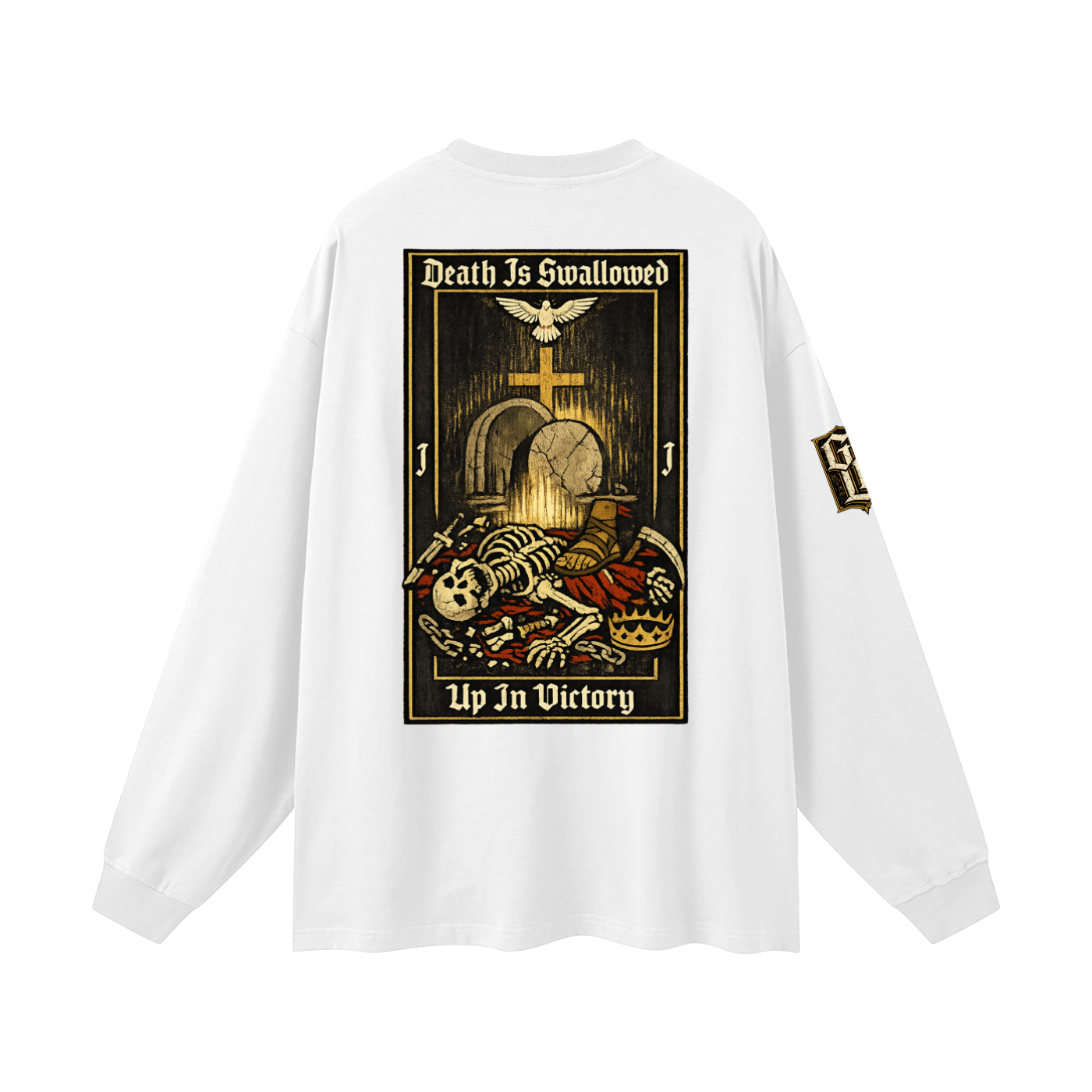 "1 Corinthians 15:54" Oversized Long Sleeve T-Shirt
