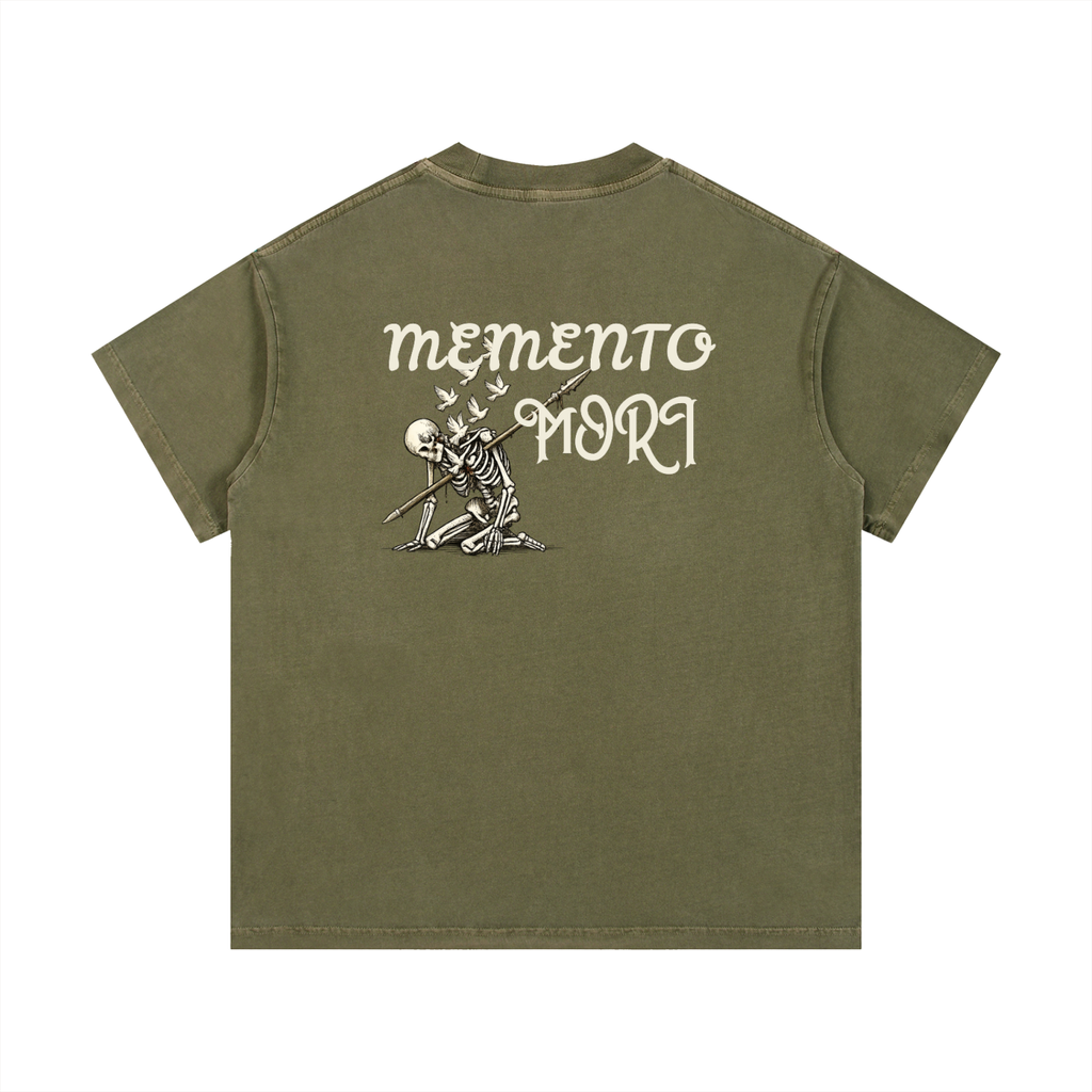 "Memento Mori" Vintage Wash Cotton T-Shirt