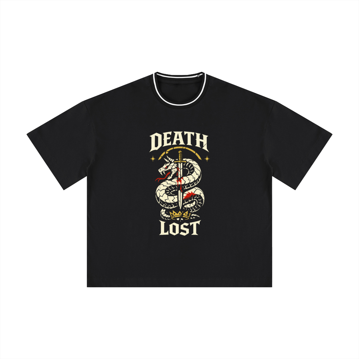 "Death Lost" Boxy Ribbed T-Shirt
