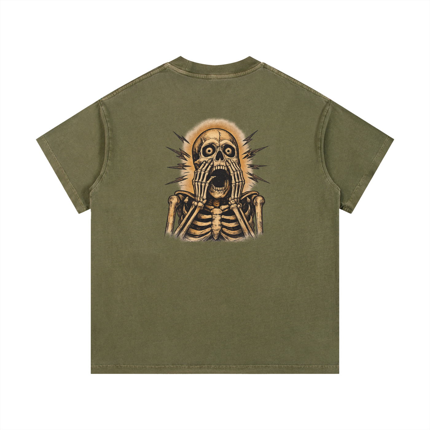 "SHELL SHOCK" Vintage Wash Cotton T-Shirt