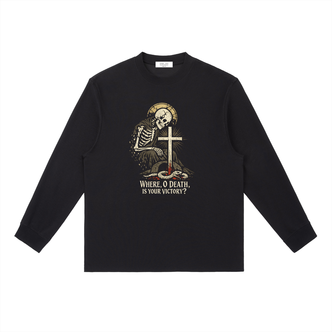 "The Crown Was Never GLD" Essential Crewneck Long-Sleeve T-Shirt