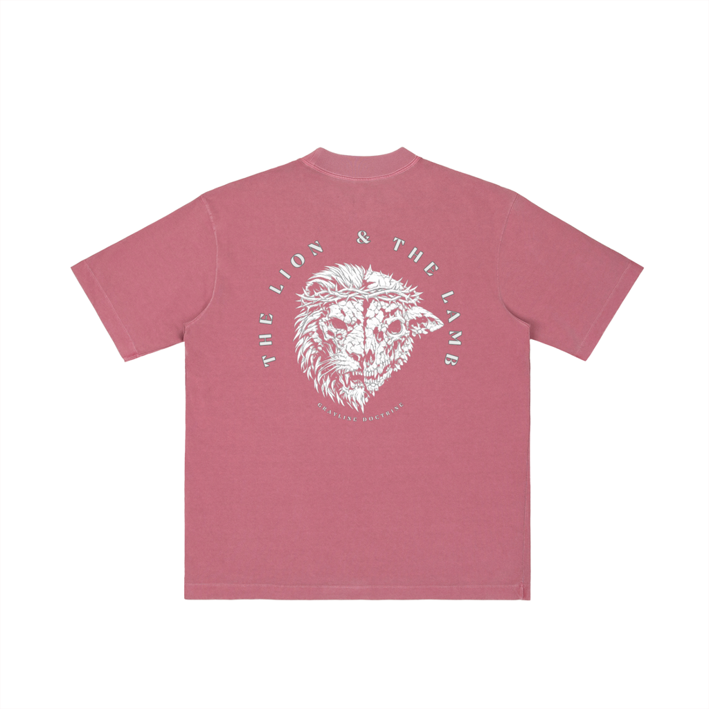 "WORTHY" Vintage Wash Drop Shoulder T-shirt