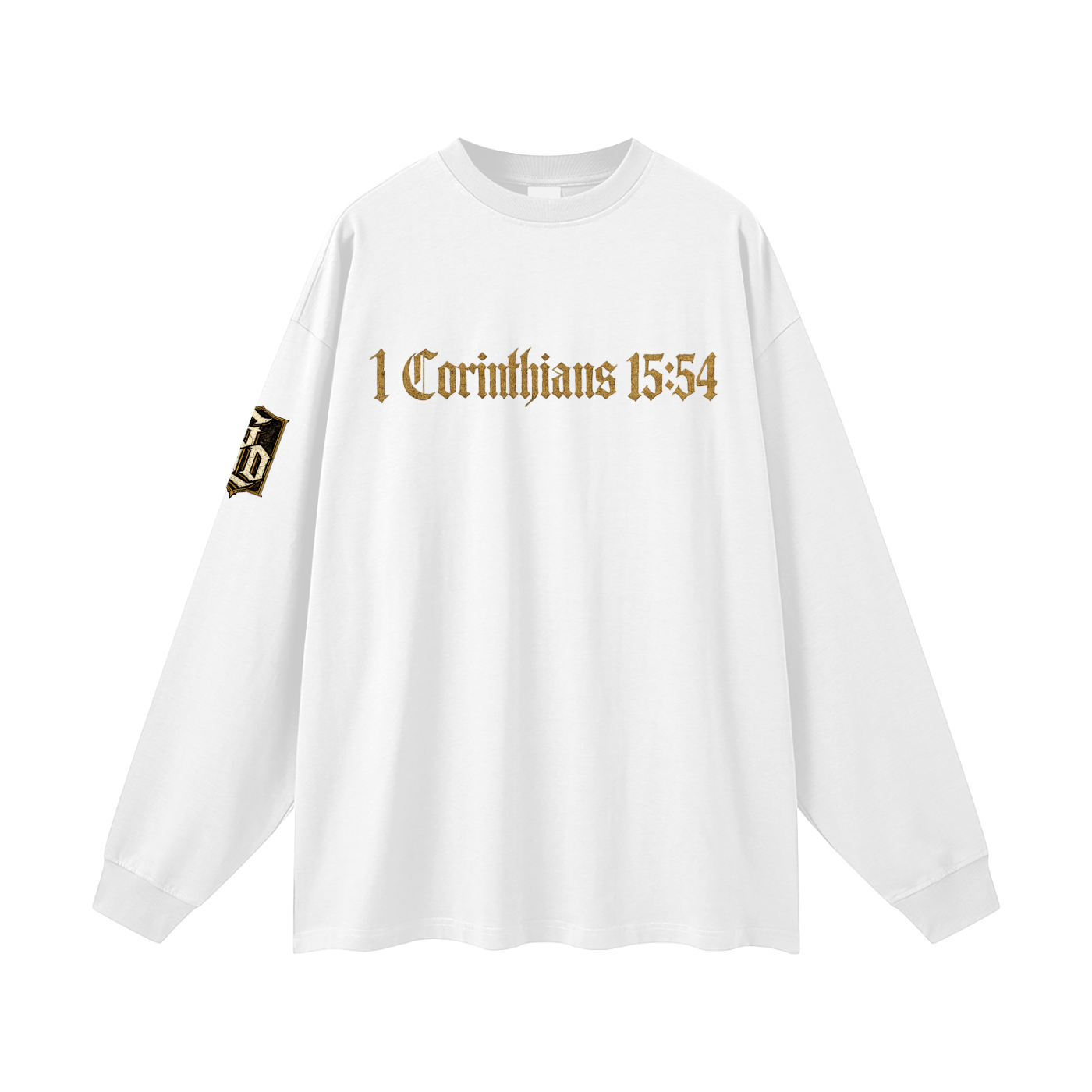 "1 Corinthians 15:54" Oversized Long Sleeve T-Shirt