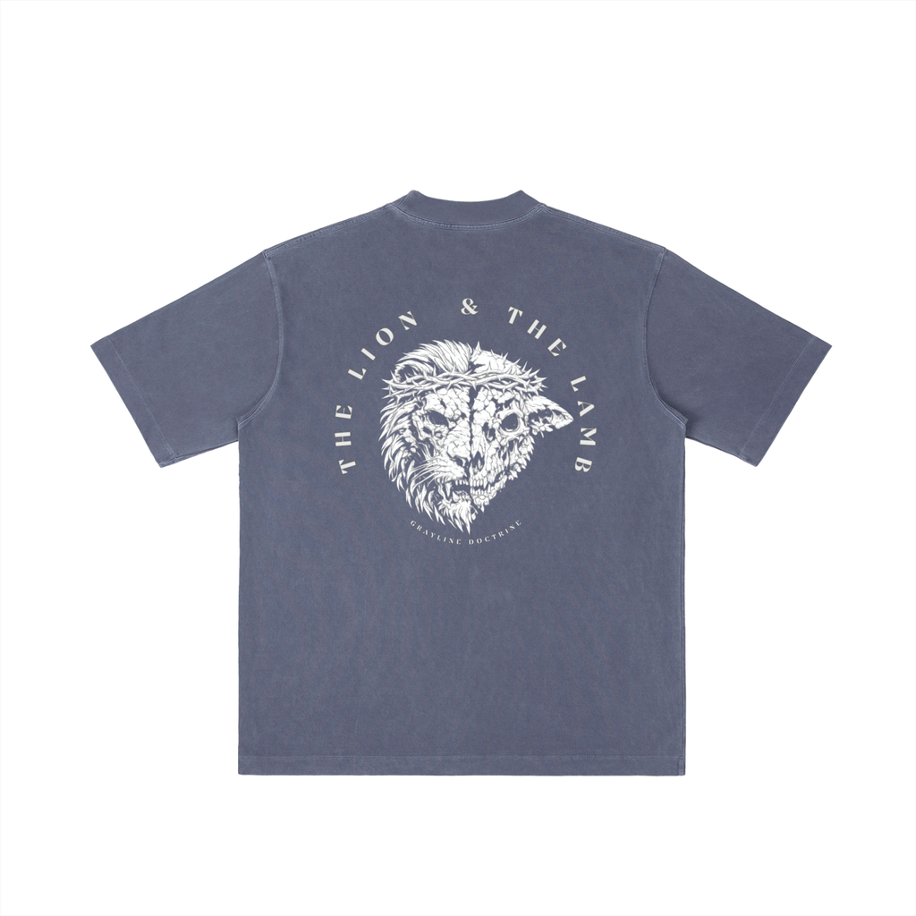 "WORTHY" Vintage Wash Drop Shoulder T-shirt