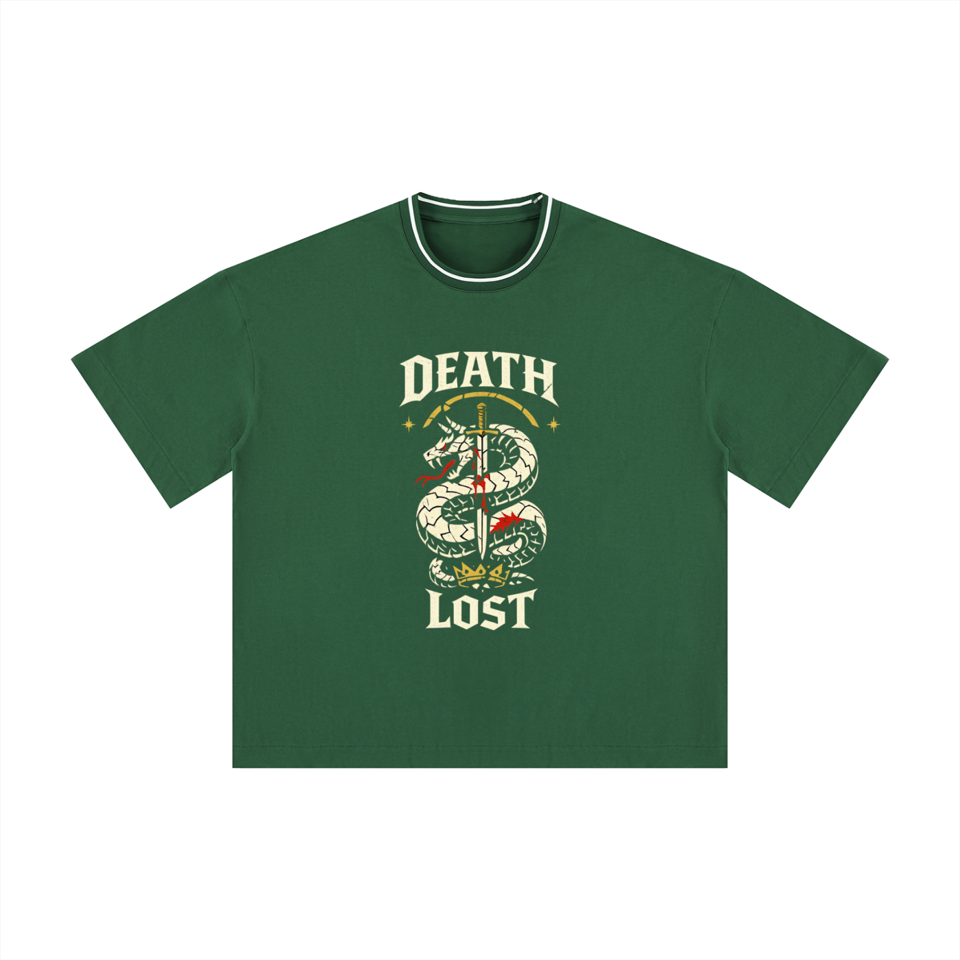 "Death Lost" Boxy Ribbed T-Shirt