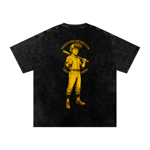 "Designated Hitter Club" Oversized Cotton T-Shirt